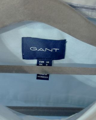 GANT Stretch Oxford Solid Shirt Blusa, Azul