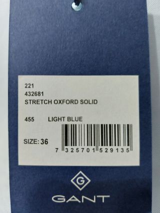 GANT Stretch Oxford Solid Shirt Blusa, Azul