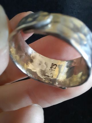 Anillo de Piedra Luna y Plata de Ley. Extensible.