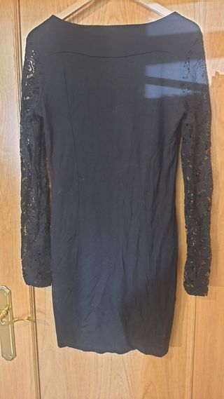 Vestido Negro Midi negro Zara talla L