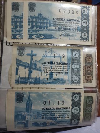 Álbumes colección billetes loteria nacional