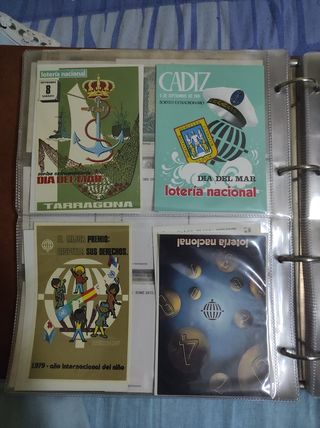 Álbumes colección billetes loteria nacional