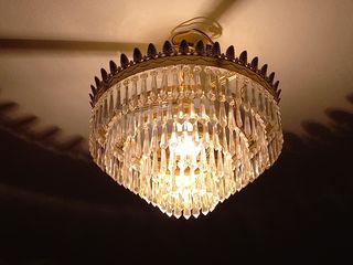 Lámpara de techo cristal.