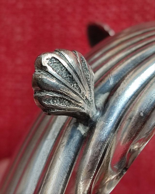 Ciotola vintage a forma di conchiglia vari punzoni