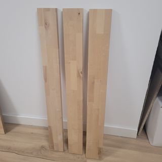 Baldas de abedul barnizadas en satinado