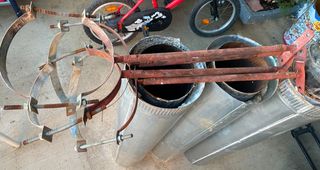 Tubo para estufa leña o chimenea y soportes