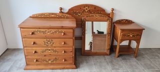 SET CAMERA DA LETTO IN LEGNO