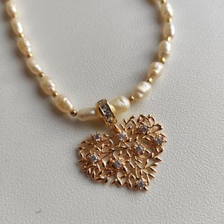 Nuevo Collar perlas naturales agua dulce Colgante 