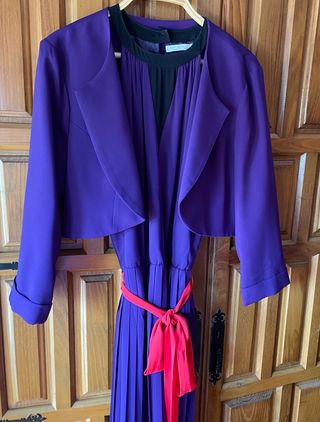 Vestido largo morado de fiesta