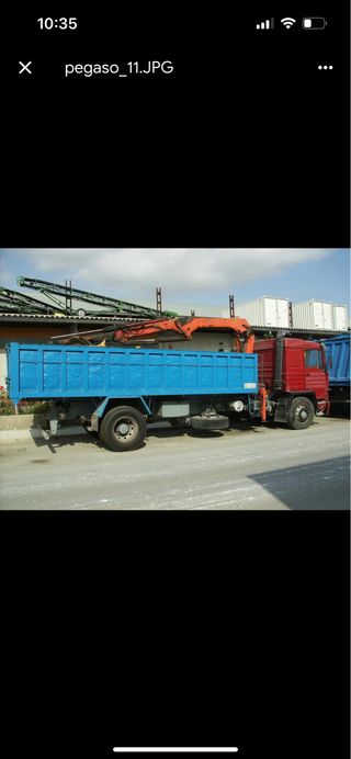 CAMION PEGASO BASCULANTE CON GRÚA PMA 20 TN