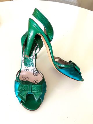 Sandalias de tacón verdes Fornarina talla 37