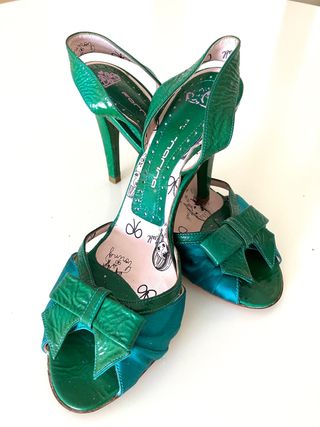 Sandalias de tacón verdes Fornarina talla 37