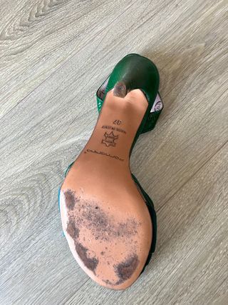 Sandalias de tacón verdes Fornarina talla 37