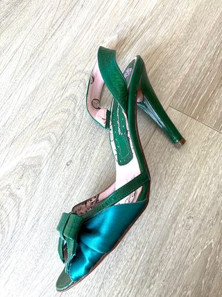 Sandalias de tacón verdes Fornarina talla 37