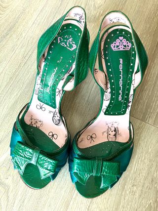 Sandalias de tacón verdes Fornarina talla 37