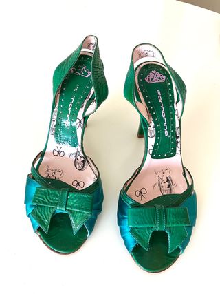 Sandalias de tacón verdes Fornarina talla 37