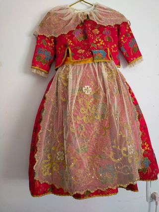 Traje Fallera niña Completo cancan y manteletas