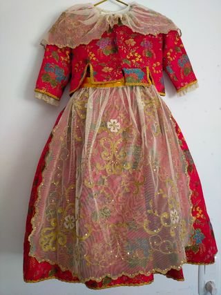 Traje Fallera niña Completo cancan y manteletas