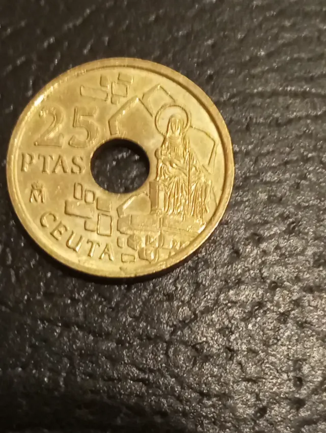 Lote de 8 monedas antiguas de España de 25 pesetas