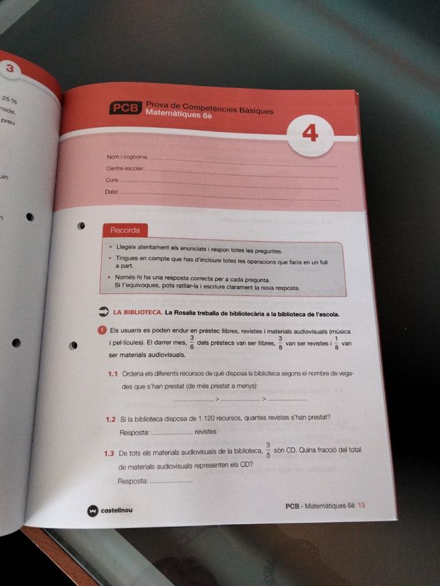 Cuaderno matemáticas repaso 6° primaria
