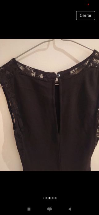 vestido negro Midi transparencia Nochevieja
