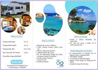 alquiler de autocaravana en Menorca