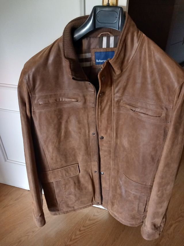 chaquetón  de cuero de caballero