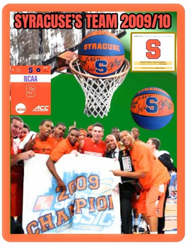 Equipo de la NCAA de Syracuse firmó pelota 2009/10 COA EE.UU.