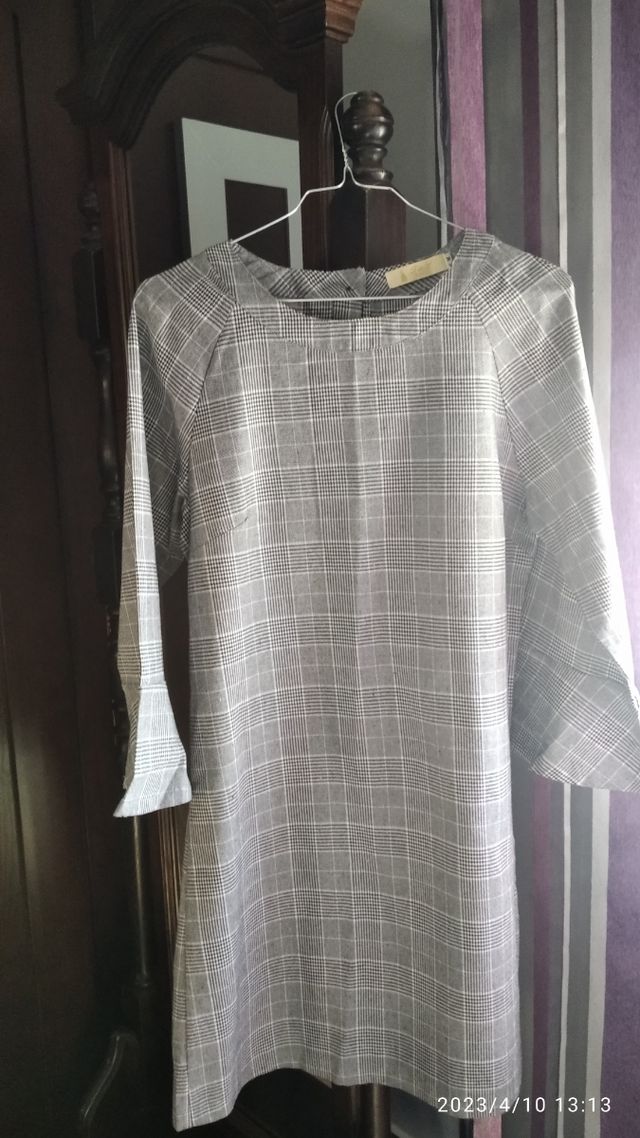 vestido de vestir de cuadros de vichi