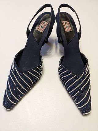 zapatos descalzos de fiesta talla 40 azul marino