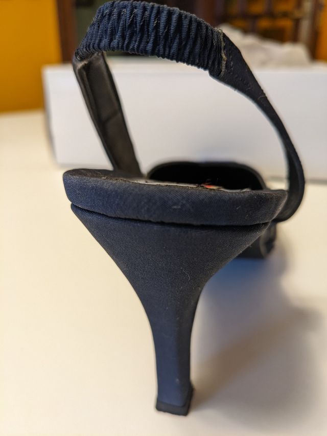 zapatos descalzos de fiesta talla 40 azul marino