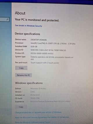 HP Touchsmart 520PC All in one con pantalla táctil