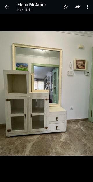 mueble entrada y espejo
