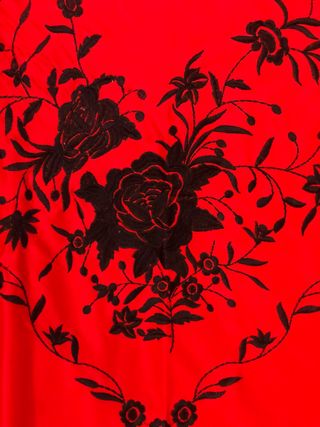 Falda flamenca y mantón. 