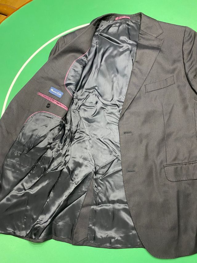 Traje Massimo Dutti rayas gris XL