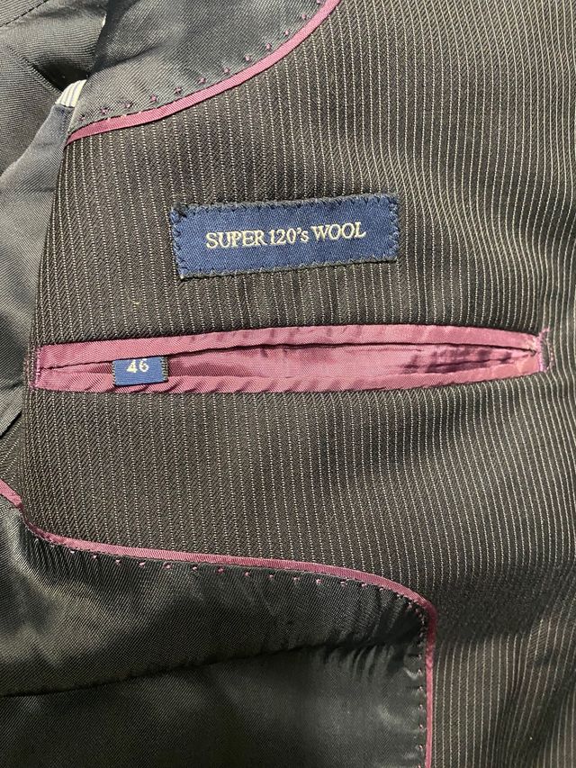 Traje Massimo Dutti rayas gris XL