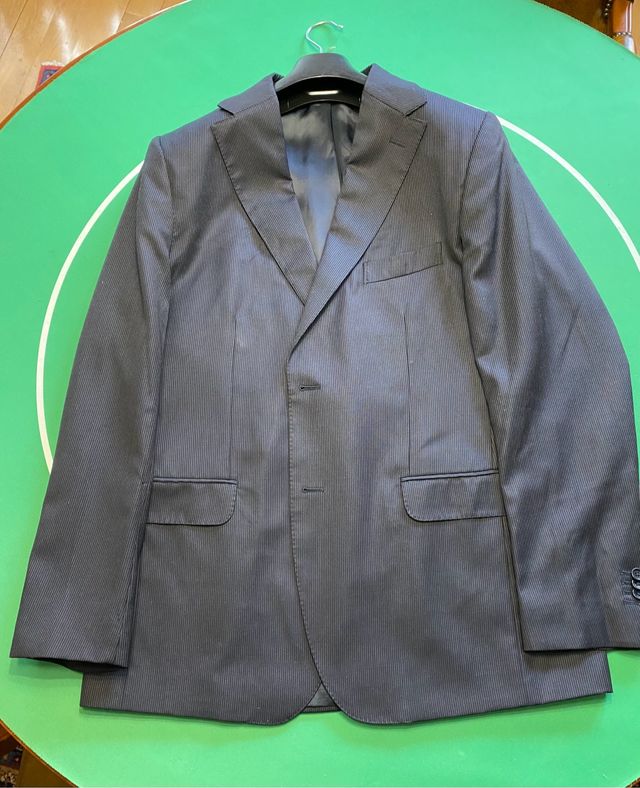 Traje Massimo Dutti rayas gris XL