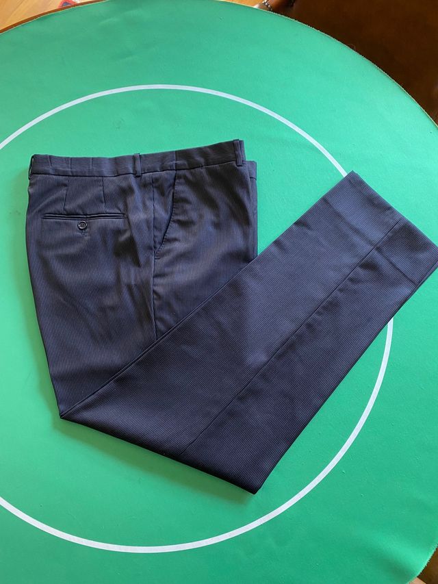 Traje Massimo Dutti rayas gris XL