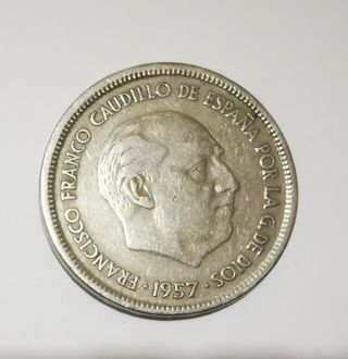 Moneda de 25 pesetas de 1957