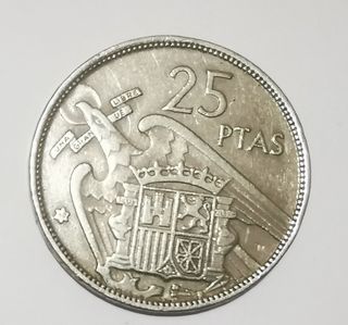 Moneda de 25 pesetas de 1957