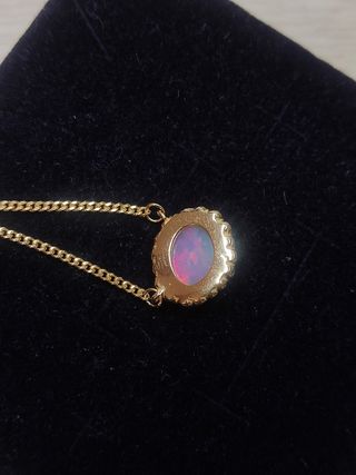 collar de plata ópalo 