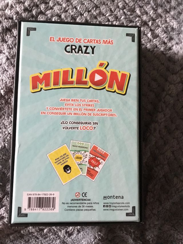 Juego de cartas. Crazy Millón 