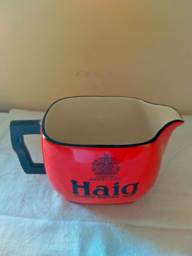 Vintage Haig Scotch Whiskey Red Jug Made in Englan