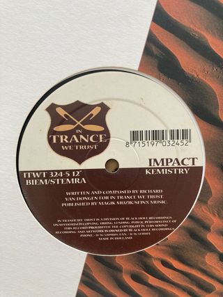 JR VINILOS Impact - Kemistry/A Split Second/Modula