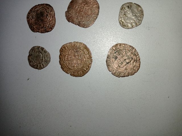 lote monedas cobre Enrique III