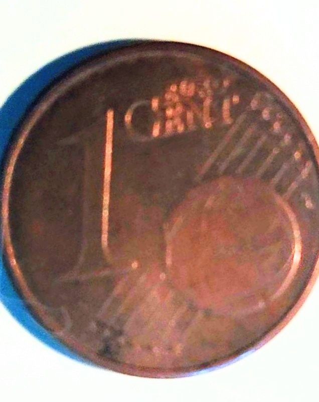 Moneda de 1 céntimo acuñada en Alemania,en 2002