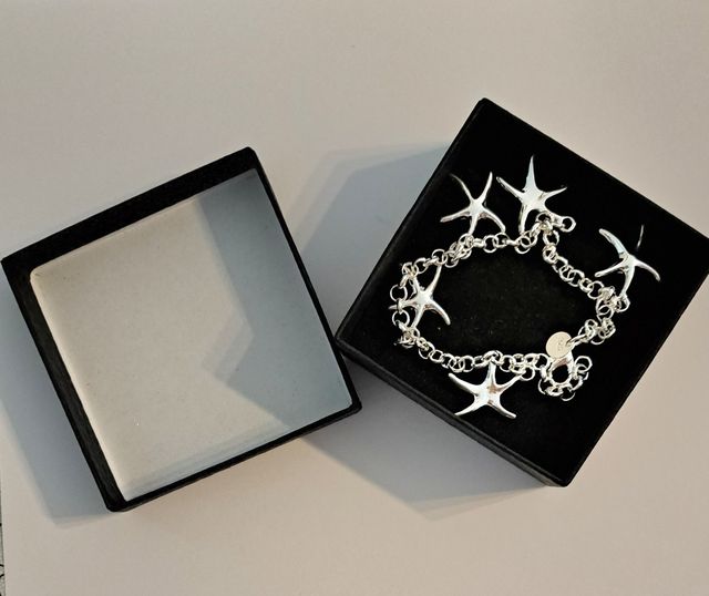 Hermosa Pulsera Plata 925 nueva Estrellas Playera