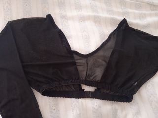 bolero transparente y manguitos 