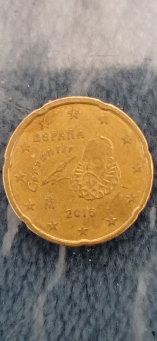 A45 - Error , 20 Céntimos España 2016 .