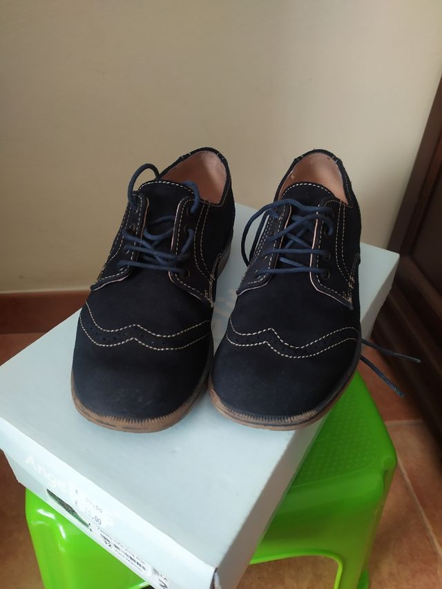 Zapato niño Angelitos azul marino ante